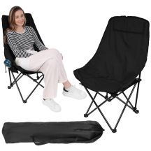 FOLDING CAMPING CHAIR 46X46X90CM BLACK