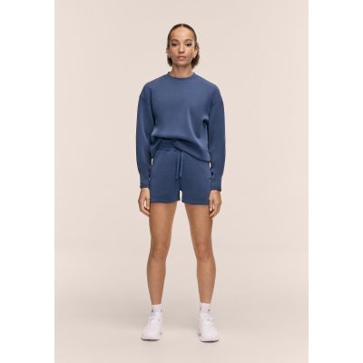 5. CASALL Women's Peachy Crew Neck Sweatshirt, Navy Blue
