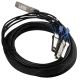 Mikrotik XQ+BC0003-XS+ InfiniBand Cable 3m QSFP28 4x SFP28 Black, Chrome