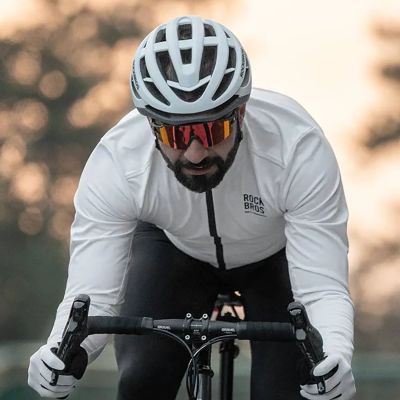 4. Rockbros TLWT001 ROAD TO SKY windproof insulated cycling jersey M - white