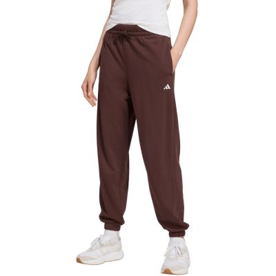13. adidas Essentials Small Logo French Terry Cuffed Women's Pants Brown JX3864