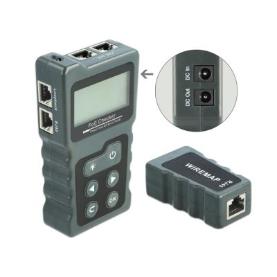 4. Delock LCD Cable Tester RJ45 / PoE / DC - Network Testing Set
