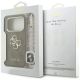 9. Guess 4G Strap 4G Classic Logo Metal Trims Case for iPhone 18 Pro / 17 Pro – brown