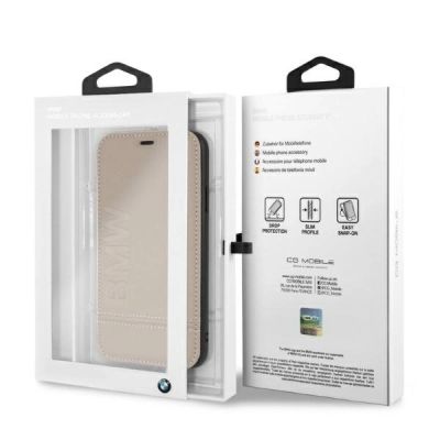 6. BMW Logo Imprint iPhone Xr Case - Beige