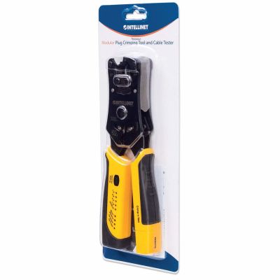 14. INTELLINET RJ45/RJ11/RJ12/RJ22 PLUG CRIMPING TOOL WITH CABLE TESTER 780124