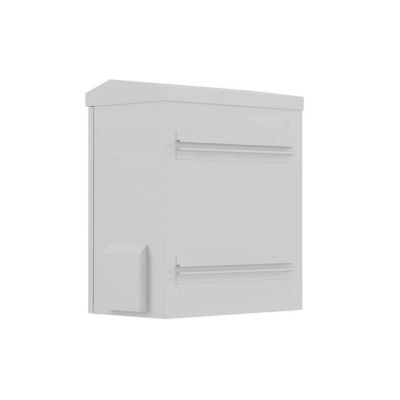 3. WALL-HUNG RACK CABINET 10" HERMETIC IP55 WALL/POLE MOUNTING 340X250X500 GRAY LANBERG (ASSEMBLED)