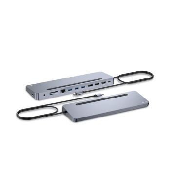 2. i-tec C31FLAT2PDPRO100W wired USB 3.2 Gen 1 (3.1 Gen 1) Type-C docking station, Silver
