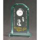 5. Engraved glass trophy with case + paint filling