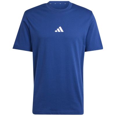 8. Men's adidas Essentials Small Logo Single Jersey T-shirt blue JF1093
