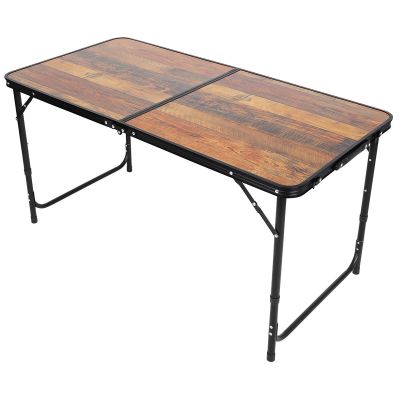 10. FOLDABLE CAMPING TABLE 120X60X70/62/55CM WOOD