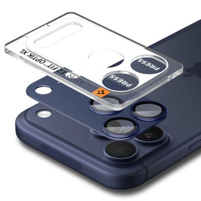 2. Spigen Optik Pro XL Camera Lens Glass for iPhone 17 Pro Max - Navy Blue