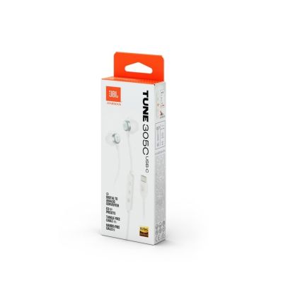 6. JBL Tune 305C In-Ear Headphones, White