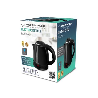 15. ESPERANZA ELECTRIC KETTLE PARANA 1.0 L BLACK EKK128K