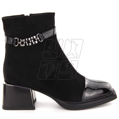 4. D&amp;A S.Barski ankle boots with decorative heel Premium Collection W MR880-018 OLI269A