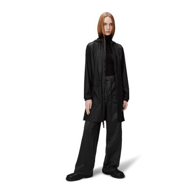 4. Rains Women's Cargo Curve Jacket W3 12050 01 Black Raincoat