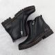 14. Black Leather Women’s Worker Boots Rieker 78556-00