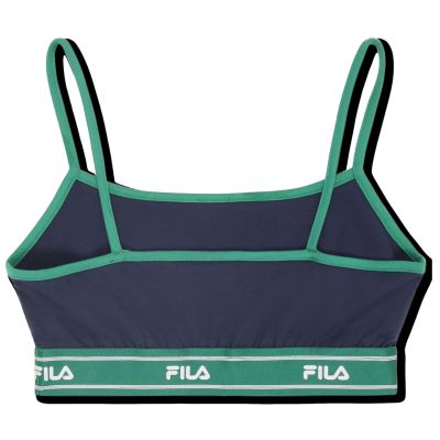 2. Fila Candelo Sports Bra Navy Blue and Green FAW1203 50004