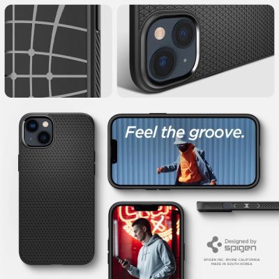 12. Spigen Liquid Air iPhone 14 Case - Matte Black