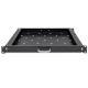 QOLTEC SHELF WITH HANDLE FOR RACK CABINET | 600*600 | EXTENDABLE | BLACK