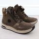 3. Women's brown leopard print ankle boots Rieker 44565-25