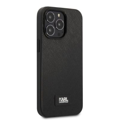 4. Karl Lagerfeld KLHCP13LSFMP2K iPhone 13 Pro / 13 6.1" hardcase black/black Saffiano Plaque
