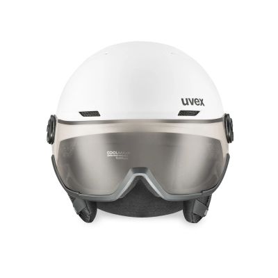 4. UVEX Wanted Visor pro V Ski Helmet, White Matt