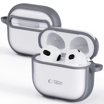 7. Tech-Protect Slim Hook Case for AirPods 4 - Gray