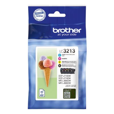 4. Brother LC-3213VAL black Cyan Magenta Yellow ink cartridges