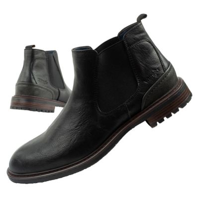 Wrangler Randy men's shoes Chelsea boots elegant fashionable slip-on black