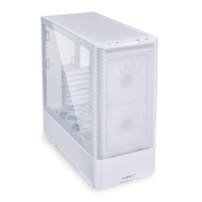 13. Lian Li LANCOOL 207 PC Case, Midi-Tower, ATX, Tempered Glass - White