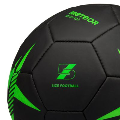 3. Meteor Spin 5 Soccer Ball Black/Green