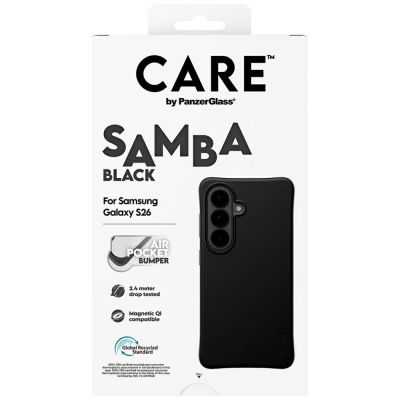 6. CARE by PanzerGlass Samba Black Qi Case for Samsung Galaxy S26 - Black
