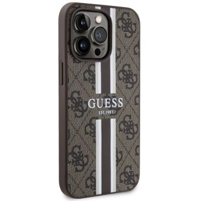 4. Guess GUHMP13XP4RPSW iPhone 13 Pro Max 6.7" brown/brown hardcase 4G Printed Stripes MagSafe