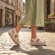10. Women's beige wedge sandals Rieker V4952-60