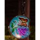 8. GARDEN DECORATION 22.5x8x22CM STAINED GLASS HANGING LANTERN