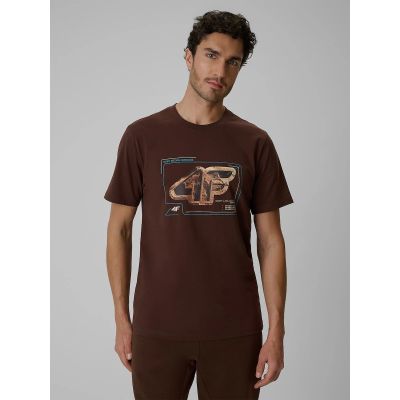 Men's regular printed T-shirt 4F 4FRSS26TTSHM4230-81S