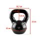 28. Kettlebell iron covered with vinyl HMS KNV12 BLACK