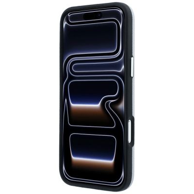 5. Karl Lagerfeld Grained Karl Head Metal MagSafe Case for iPhone 18 Pro / 17 Pro - Gray