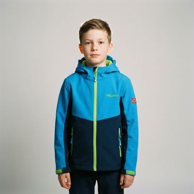3. Trollkids Kids Kristiansand Jacket blue/navy blue softshell jacket (320-117)