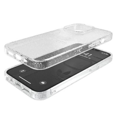 7. Adidas OR Protective Clear Case Glitter for iPhone 13 Pro / iPhone 13 - Transparent Silver