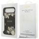 8. Guess Grained Flowers Classic Logo MagSafe case for iPhone Air - black
