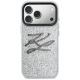 3. Karl Lagerfeld IML Glitter KL Diamond Logo case for iPhone 17 Pro - silver