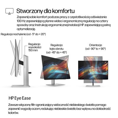 8. HP LED MONITOR 24”S7 Pro 724pu (8Y2F7AA) 100Hz