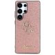 3. Guess Fixed Glitter Big 4G Metal Logo Case for Samsung Galaxy S25 Ultra Pink