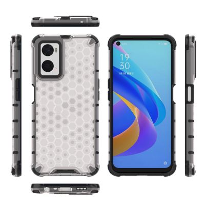 20. Honeycomb case armored cover with gel frame Oppo A76 / Oppo A36 / Realme 9i transparent