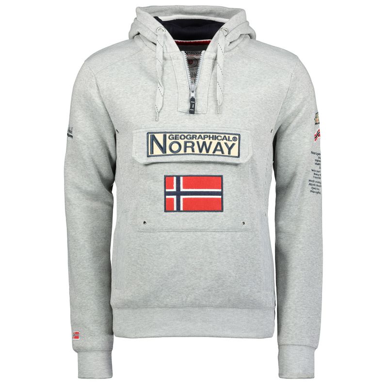 Geographical Norway 3/4 Gymclass sweatshirt 100 M WU4184H/GN B-Grey