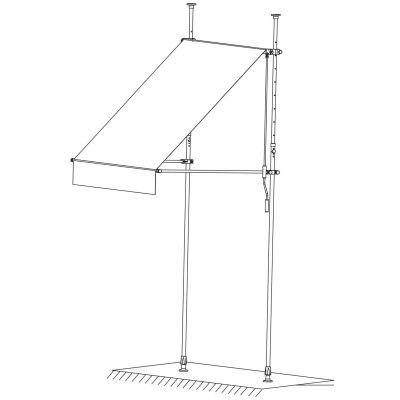 2. GARDEN AWNING FOR TERRACE BALCONY ADJUSTABLE 250X120CM