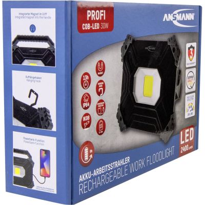 8. Ansmann FL2500R Work Lamp, 2400 Lumens, Rechargeable