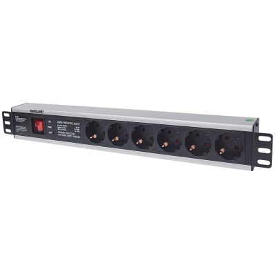 Intellinet 713962 PDU 6-Outlet Power Distribution Unit 1.5U Black