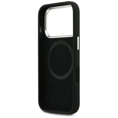 7. Mercedes Silicone Vintage Logo MagSafe Case for iPhone 17 Pro - Black